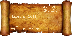 Weigang Solt névjegykártya